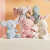 2022 reknited 20cm Animal Plush Doll Super Super Soft Cartoon محشو الديناصورات الفيل خنزير الأرنب أطفال ديكور المنزل 85