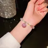 2022 Nieuwe Perzik Hanger Opalen String Bedelarmband Luxe Mode-sieraden Party Prachtige Accessoires Voor Vrouw Gift