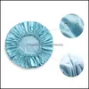 Bath Tools Accessories Double-Layer Shower Cap Waterproof Adt Women Bath Caps Shampoo Hat Kitchen Ladies Oil -Roof 015 Drop Delivery Dhu90