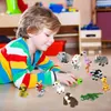 Вечеринка Мини -строительные блоки животные животные благоприятствуют для детей 12 в 1 стержня игрушки
