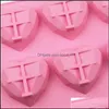Baking Moulds Three Nsional Sile Molds Love Heart Shaped Ice Cube Chocolates Cake Decorating Mod Mti Color Reusable Diy Mods 4 Sport1 Dh4Ch