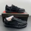 Basketball shoe Jumpman 1s Low Fragments All Black Black Colorway TS LOW-top culture casual sports Leather Trainers Ship ShoeBox Size 40-47.5