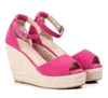 Chaussures Habillées Femmes Sandales 9Cm Casual Wedges Grande Taille Été Peep Toe Talons Hauts Platfroms