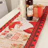 Table Runner 18035cm Christmas Creative Restaurant Printing Cloth Banquet Holiday Party Home Decoration 220908