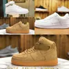 Designer 2022 New FoRcEs Outdoor Men Low Skateboard Shoes Discount One Unisex Classic 1 07 Knit Euro Airs High Women All White Black Wheat Running Sports Sneakers S18