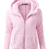 Kvinnorjackor Autumn Winter Warm Jacket Hooded S5xl Casual Female Hoodies Sweatshirt Zipper Coat Solid Soft Fleece 220907