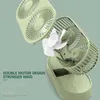 Elektriska fläktar Desktop Small Fans Folding Telescopic Three Gear Mini Fan Dormitory Learning Office Portable Dual Motor Recheble Table Fan T220907