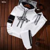 Tracksuits voor heren sweatshirt set hoodiesesweatpants tracksuit 2 -delige outfits jogger bodempak mannelijke pullover winter streetwear kleding 220908