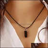 H￤nge halsband chakra reiki healing dowsing h￤nge naturligt kristall pendum hexagon punkter stenar kvinnor halsband juvelr dhseller2010 dhudm