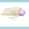 Soaps Natural Exfoliating Mesh Soap Saver Scrubbers Sisal Soaps Savers Bag Pouch Holder For Shower Bath Foaming And Drying Drop Deliv Dhw6Q