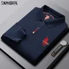 Herren-Poloshirts für Herren, Herbst-Tenis-Passform, bestickte Baumwolle, langärmelig, modisch, lässig, Business-Hemd, Polo-Homme 220908