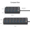 3.0 Hub Splitter Compact 5Gbp/S High Speed On/Off Switches Power Adapter 4-Port Hubs For PC Drop