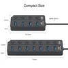 3.0 Hub Splitter Compact 5GBP/S Hoge snelheid aan/uit Schakelaars Power Adapter 4-Port Hubs voor pc-drop