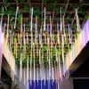Dizeler Açık LED String Işıkları 8 Tüp Meteor Duş Yağmur Noel Ağacı Sokak Süslemeleri Peri Çelenkler Yıl Bahçesi G9C0