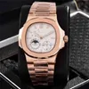 Luxury Watch Online 5712 / 1A Black Dial Mens Automatic Hand Watches 18K Rose Gold Reserve