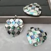 Colares pendentes MOP52 A abalone paua conchas com cascas brancas naturais coração 10 peças