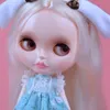 인형 Blyth Doll 16 BJD 인형 조인트 바디 흰색 반짝이는 얼굴 누드 인형 여분의 핸즈 애니메이션 컬렉션 장난감 소녀 선물 220908