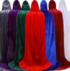 Capes de fête de fête Halloween Long Velvet Hooded Cape Vampire Costume prop pour hommes femmes enfants cosplay sorcière sorcier cape magique fantaisie cape en gros