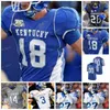 American College Football Wear College 2022 Kentucky Wildcats 축구 저지 NCAA College 2 Tim Couch 18 Randall Cobb 3 Terry Wilson 10 Asim Rose 24 Christopher Rodr