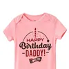 Rompers Funny Graphic Printed Bodysuits One Piece Baby Grow for Infant Toddler Boys Girls Happy Birthday Daddy I Love You Romper Clothing 20220908 E3