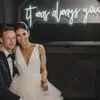 Fournitures de fête C'était toujours vous signe au néon personnalisé LED Confession pour mariage cadeau personnalisé texte flexible lumière acrylique suspendu art