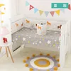Bed Rails 5pcs Crib Bumper Bedding Set Cotton Cute Print Sheet Cradle Side Protector Toddler Baby Room Accessories Bed Protection