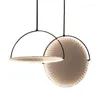 Lampade a sospensione Europa Nordic Lampada a Led in ferro E27 Light Kitchen Dining Bar Hanglamp Ring Hanging Room