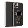 For Iphone 14 Pro Max Phone Cases 13 12 11 Xs XR X 14Plus Case Soft Shell With 3D Astronaut Folding Stand Holder Luxury Protection Cover