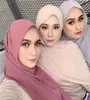 89 لون عالي الجودة عادية الفقاعة شيفون وشاح شال المسلمون نساء