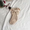 Fashion Ins Spanische Kinder Socken süße Bogen Baby Weihnachtssocken extra dicke Wollsocksingmädchen Kleinkind Knie Socken Vollmond Strickstrümpfe S2152