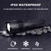 Lampe de poche LED haute puissance XHP120 lampe de poche tactique zoomable super lumineuse 18650 ou 26650 batterie lampe de poche rechargeable USB J220713