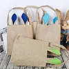 Gift Wrap 3 Pack Easter Bags Baskets Jute Single Shoulder Burlap Ear Tote For Kids Children Gifts