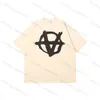 Vetements Designer Mens Casual Print Creative T Shirt Solid Hateble Tshirt Slim Fit Crew Neck Kort ￤rm Male Tee Black White Green