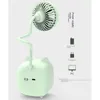 Ventiladores eléctricos Mini ventilador USB Recargable Gatito TV de escritorio con luz ambiental Ventilador de escritorio portátil USB Estudiante Decoración de escritorio Ventilador T220907