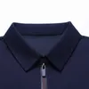 Heren Polos Zipper Lange mouw Polo T -shirt Heren Casual Solid kleding Shirts Mens Fashion Slim Fit Hirt Tops 0005 220908
