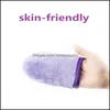 Makeup Remover Flannel Hypoallergenic Microfiber Makeup Remover Towel And Facial Cleaning Cloth Glove Breathable Removers Mitt Drop D Dh0B9