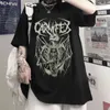 T-shirt da uomo Summer Goth T-shirt da donna Estetica T-shirt da uomo e da donna allentata Punk Dark Grunge Streetwear T-shirt top gotico Harajuku y2k Abbigliamento 0908H