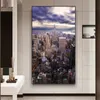 Måla modern stadsbyggnad Canvas Art Scandinavian Affischer and Prints Wall Art Bild för vardagsrum Heminredning