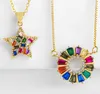 Colliers de bijoux pendentifs Star Circle Chain Collier Zirconi les bijoux cubiques Crystal CZ Fashion Charm S5J