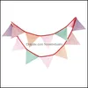 Décoration de fête décoration de fête 3,2 m arc-en-ciel tissu tissu brunting drapeau de mariage bannière maison baby shower garland drop livre 2021 dh8ne