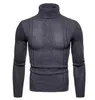 Pull à col roulé pull hommes laine col roulé haut automne printemps hiver pulls épais gris clair gris foncé noir kaki pulls9805