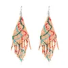 S3193 Christmas Fashion Jewelry Beaded Tassels Dangle Earrings Hand-woven Xmas Tree Santa Claus Colorful Rice Beads Earrings