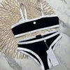 Damskie stroje kąpielowe Women Sling Lingerie Briefs Zestaw Diamond Bikinswimwears Gold Button Swimsut for Women