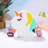 Nya fidget Toys Sensory Bubble Unicorn Shoulder Bag Mobiltelefonband Finger Tryck Telefon Pouch Case Coin Purse Dekompression Toys For Girls Kids 908