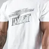 Erkek Tişörtleri Erkek Spor Salonu T-Shirts Vücut Geliştirme Kısa Kollu Gömlek Kıyafetleri Yaz Fitness Run Sport Dış Mekan Sıradan Spor Giyim