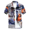 Männer Casual Hemden Mode Herren Hawaiian Shirt Männlich Casual Bunte Gedruckt Strand Aloha Hemden Kurzarm Plus Größe 5XL Camisa hawaiian Hombre 220908