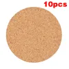 10cm Dia 5mm thin Round pads Natural Cork Coasters Wine Drink Coffee Tea Cup Mats Table Pad For Home Office Kitchen