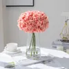 Dekorative Blumen Macaron Seide Hortensien Vasen für Heimdekoration Zubehör Haushaltsprodukte Künstliche Hochzeit Brautstrauß