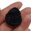 Pendentif Colliers Naturel Agates Pierre Pendentifs Goutte D'eau Forme Druzy Cristal Charmes Pour La Fabrication De Bijoux Collier Bracelet Cadeau