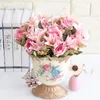 Decorative Flowers Rose Lily Artificial Silk For Bride Bouquet Home Living Room Christmas Fake Wedding Decoration Diy Arrangement